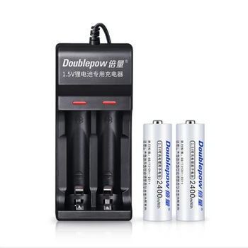 2PCS large capacity 1.5v AA 2400mWh rechargeable battery constant voltage fast charge lithium battery + 2 slot USB smart charger
2PCS large capacity 1.5v AA 2400mWh rechargeable battery constant voltage fast charge lithium battery + 2 slot USB smart charger