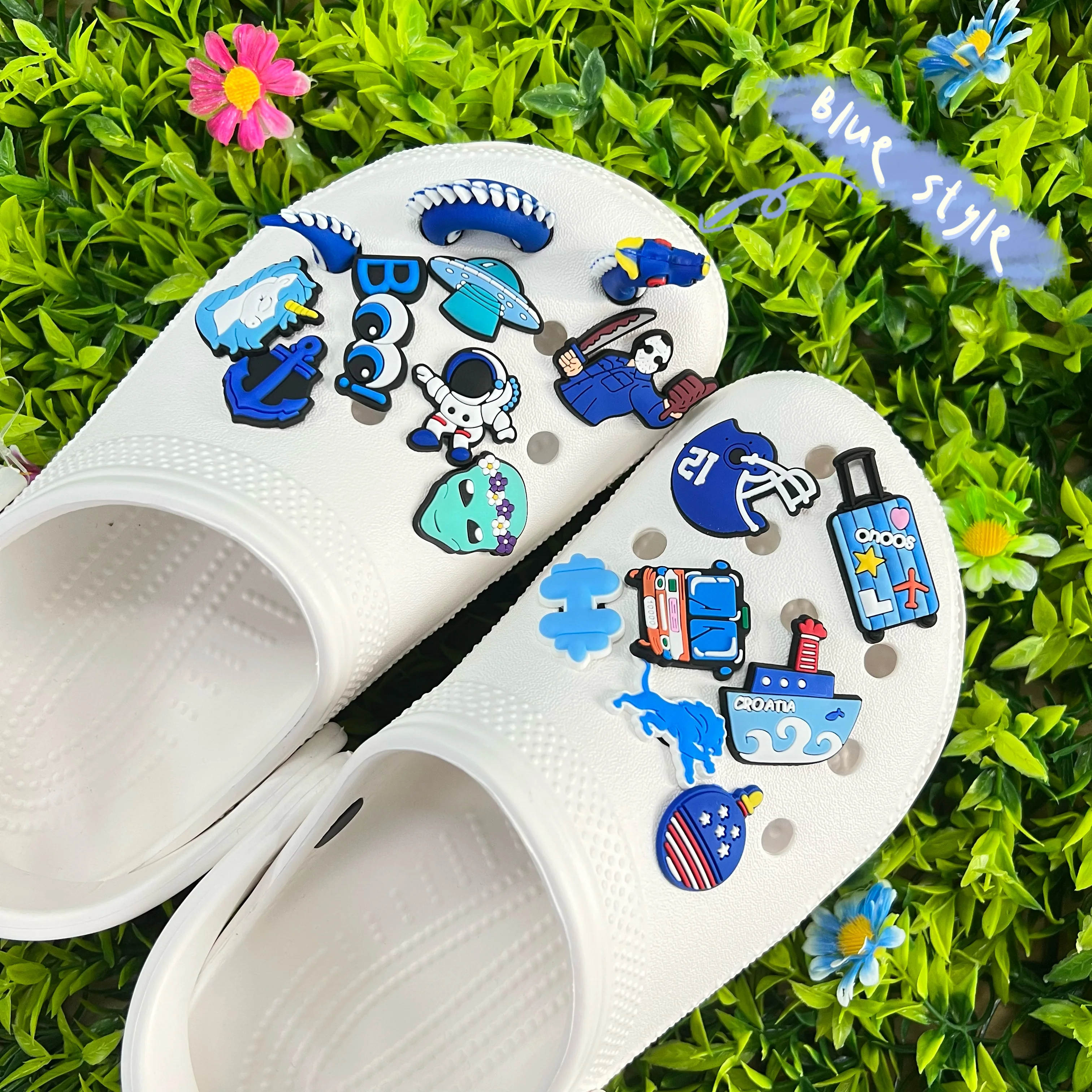17PCS Blue Style Set PVC Shoe Charms 3D Dragon Luggage Spacecraft Baseball Cap Slipper Accessories Ornament Xmas Gift
17PCS Blue Style Set PVC Shoe Charms 3D Dragon Luggage Spacecraft Baseball Cap Slipper Accessories Ornament Xmas Gift