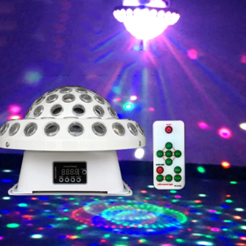 360 degrees Rotating RGB DJ Disco Stage Light Remote Control DMX LED Ball Laser Projector Lamp KTV Home Party Bar
360 degrees Rotating RGB DJ Disco Stage Light Remote Control DMX LED Ball Laser Projector Lamp KTV Home Party Bar