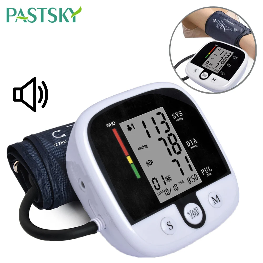 Automatic Digital Upper Arm Blood Pressure Monitor Heart Beat Rate Pulse Meter Voice Tonometer Sphygmomanometers pulsometer
Automatic Digital Upper Arm Blood Pressure Monitor Heart Beat Rate Pulse Meter Voice Tonometer Sphygmomanometers pulsometer