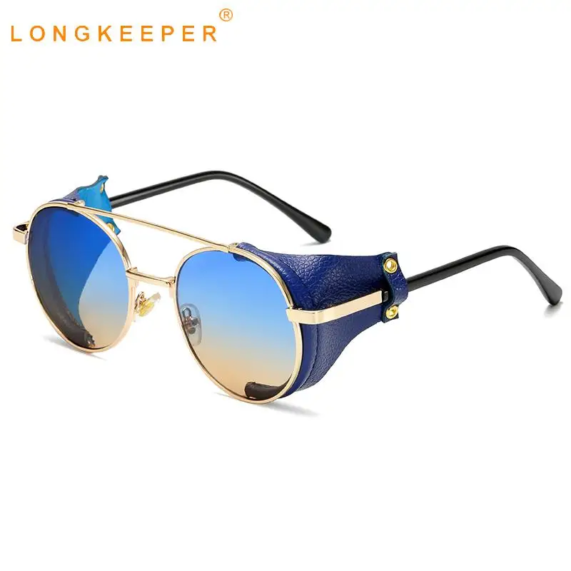 LongKeeper Steampunk Sunglasses Men Metal Round Leather Side Shield Sun Glasses Women Retro Punk Gradient Eyewear UV400 Gafas
LongKeeper Steampunk Sunglasses Men Metal Round Leather Side Shield Sun Glasses Women Retro Punk Gradient Eyewear UV400 Gafas