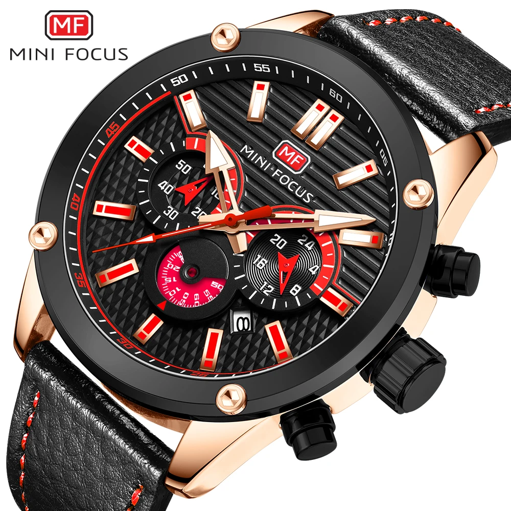MINI FOCUS Quartz Watch Men Waterproof Blue Leather Strap Luxury Brand Fashion Design Multifunction Sport Clock Men's Wristwatch
MINI FOCUS Quartz Watch Men Waterproof Blue Leather Strap Luxury Brand Fashion Design Multifunction Sport Clock Men's Wristwatch