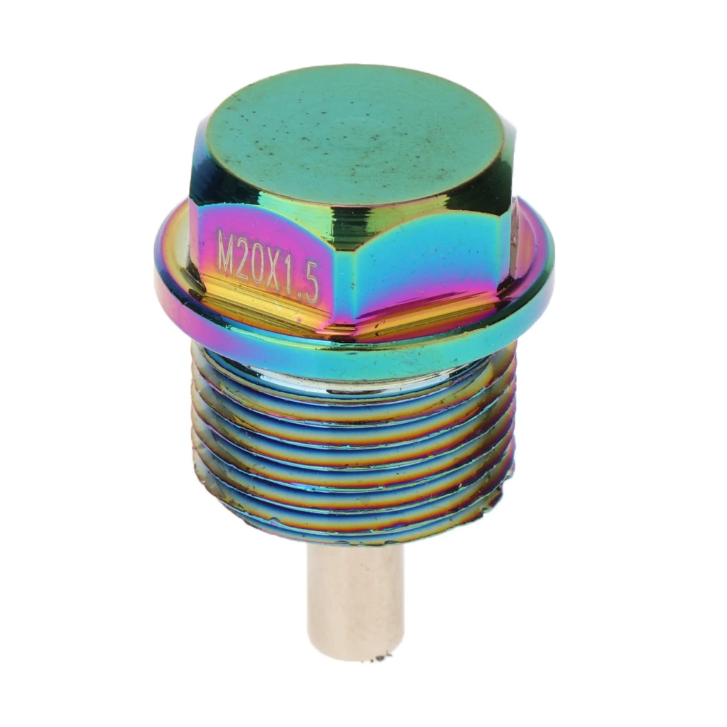 Dazzle Anodized Magnetic Engine Oil Pan Drain Sump Filter Adsorb Plug Bolt with Washer Dazzle Anodized Magnetic Engine Oil Pan Drain Sump Filter Adsorb Plug Bolt with Washer