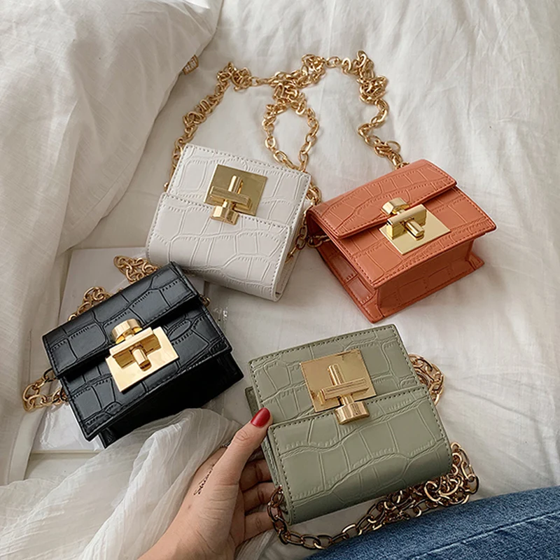 Simple Alligator Crocodile Leather Mini Small Women Crossbody Bags Chains Messenger Shoulder Bags Purse Handbags Bolsas Feminina
Simple Alligator Crocodile Leather Mini Small Women Crossbody Bags Chains Messenger Shoulder Bags Purse Handbags Bolsas Feminina