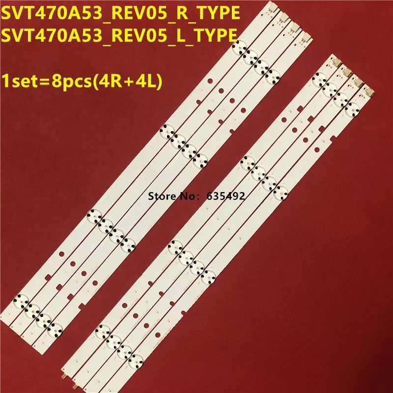 10pcs LED Strip 4+4 lamps for Tos hiba 47'' TV SVT470A53 REV05 L+R-Type 47L2400VM 47L6353DB 47L6453DB LC480DUJ-SGE1 TL470FS46-L
10pcs LED Strip 4+4 lamps for Tos hiba 47'' TV SVT470A53 REV05 L+R-Type 47L2400VM 47L6353DB 47L6453DB LC480DUJ-SGE1 TL470FS46-L