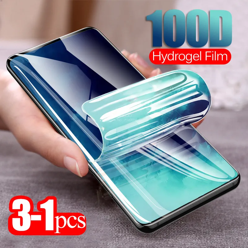Фото 3pcs 100D Full Coverage Hydrogel soft Film For oneplus 7t pro one plus 7 t t7 7pro 7tpro safety armor screen protector not Glass | Мобильные