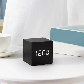 Wood Retro Glow Small Square Digital Wooden Clock Desktop Table Decor Voice Control Function Desk Tools LED Alarm Clock
Wood Retro Glow Small Square Digital Wooden Clock Desktop Table Decor Voice Control Function Desk Tools LED Alarm Clock