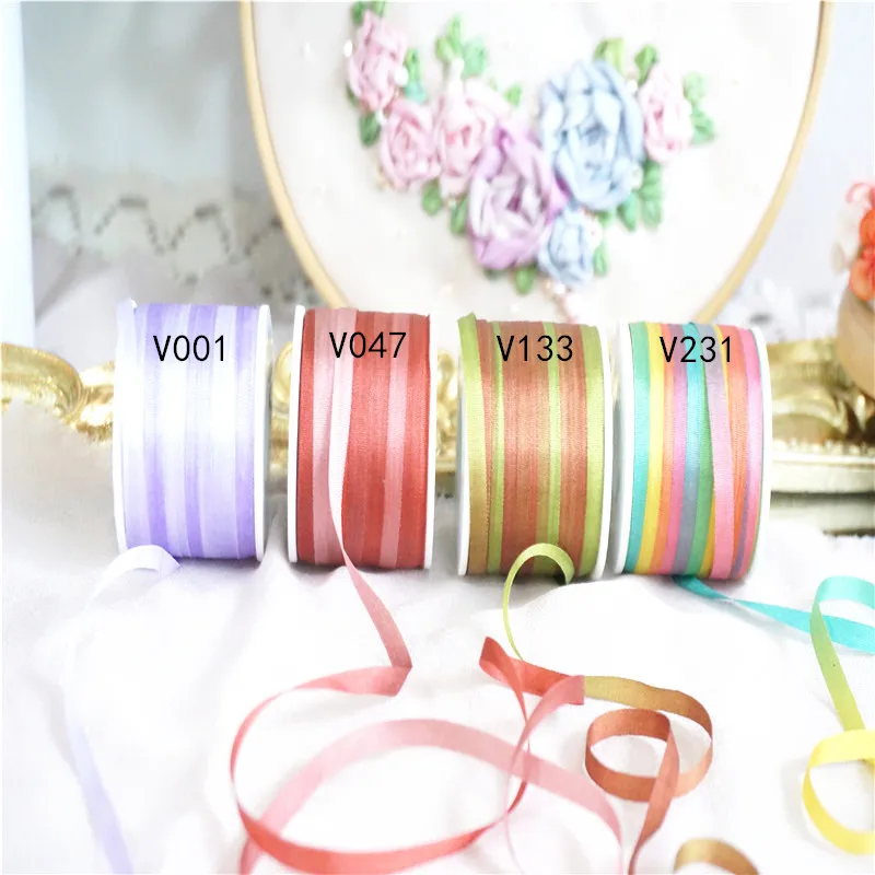 4mmx10m/roll variegated of 100% pure silk embroidery ribbon thin taffeta high quality silk edge ribbon Anya Ribbon Handcraft
4mmx10m/roll variegated of 100% pure silk embroidery ribbon thin taffeta high quality silk edge ribbon Anya Ribbon Handcraft