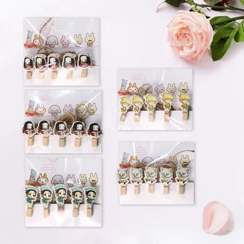 5Pcs/set Janpanese Anime Demo Slayer Photo Clips Wooden Clip With Cord String Photo Decoration Clips School Office Clips
5Pcs/set Janpanese Anime Demo Slayer Photo Clips Wooden Clip With Cord String Photo Decoration Clips School Office Clips