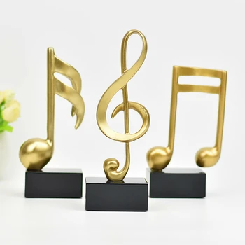 

New Nordic Music Songs Sound Notes Ornaments Music Symbol Statue Figurines Bedroom Office Decor TV Cabinet Desktop Decoration