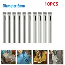 10PCS 6mm Diamond Hole Saw Set Drill Bit Tool For Tiles Marble Glass Ceramic Hole Opener Power Tools Accessories Cutting Saw
10PCS 6mm Diamond Hole Saw Set Drill Bit Tool For Tiles Marble Glass Ceramic Hole Opener Power Tools Accessories Cutting Saw