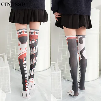 Japanese Anime print Cute White print Girls Long tube Over knee Socks Leggings Breathable Summer breathable thin section student
Japanese Anime print Cute White print Girls Long tube Over knee Socks Leggings Breathable Summer breathable thin section student