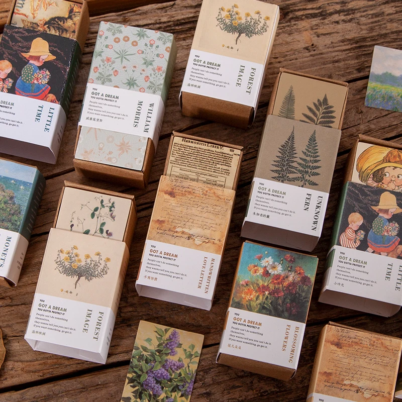 100 double-sided retro matchbox mini creative note box tearable card making/diary project DIY diary decoration LOMO card
100 double-sided retro matchbox mini creative note box tearable card making/diary project DIY diary decoration LOMO card