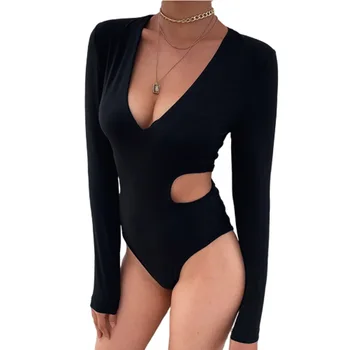 Sexy Hollow Out Rompers Women V Neck Solid Slim Long Sleeve All-match Bodysuits Female European Bottoming Jumpsuits SJ5082E
Sexy Hollow Out Rompers Women V Neck Solid Slim Long Sleeve All-match Bodysuits Female European Bottoming Jumpsuits SJ5082E