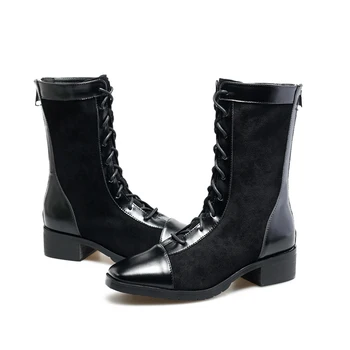 black mid-calf boots women female shoes fashion flats women's 2020 leather black square heel motorcycle shoes solid round toe
black mid-calf boots women female shoes fashion flats women's 2020 leather black square heel motorcycle shoes solid round toe