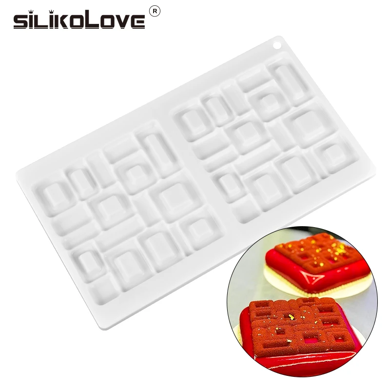 SILIKOLOVE Geometrical Cake Decorating Mold Silicone Molds for Baking Chocolates for Cake Mousse Desserts Decoration 
SILIKOLOVE Geometrical Cake Decorating Mold Silicone Molds for Baking Chocolates for Cake Mousse Desserts Decoration