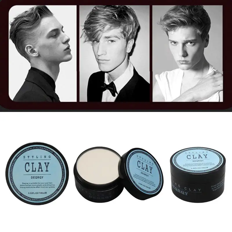 

Fashion Matte Finished Hair Styling Clay Daily Use Mens Hair Clay High Strong Hold Low Shine Hair Styling Wax 100ml