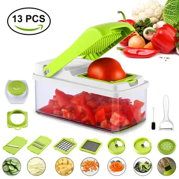 13 in 1 Kitchen Slicer & Chopper Vegetable Slicer Cutter Stainless Steel Removable Vegetable Food Slicer Peeler
13 in 1 Kitchen Slicer & Chopper Vegetable Slicer Cutter Stainless Steel Removable Vegetable Food Slicer Peeler