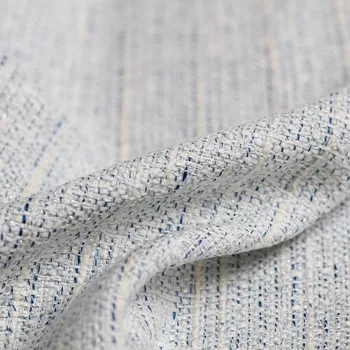 Blue and beige silver silk woollen fabric autumn small fragrance outfit fabrics
Blue and beige silver silk woollen fabric autumn small fragrance outfit fabrics