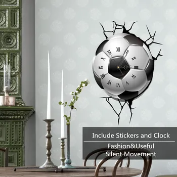 Broken Wall Soccer Self Adhesive Decor Sticker Fancy Silent Movement 3D Acrylic Clock For Living Room Bedroom Home Decor Decals
Broken Wall Soccer Self Adhesive Decor Sticker Fancy Silent Movement 3D Acrylic Clock For Living Room Bedroom Home Decor Decals