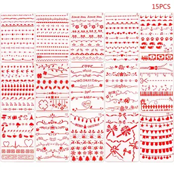 15pcs/set Plastic Drawing Template Ruler Stencil Painting Board DIY Album Decor Drawing Templates
15pcs/set Plastic Drawing Template Ruler Stencil Painting Board DIY Album Decor Drawing Templates