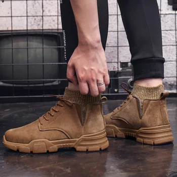 M- Newest sock mouth Martin boots men's high to help British wind trend comfortable adult students into artificial boots
M- Newest sock mouth Martin boots men's high to help British wind trend comfortable adult students into artificial boots