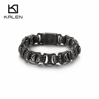 KALEN New Punk Twisted Linking Box Chain Bracelet Men Matte Stainless Steel Letter X Shaped Charm Bangle Male Jewellry 2020
KALEN New Punk Twisted Linking Box Chain Bracelet Men Matte Stainless Steel Letter X Shaped Charm Bangle Male Jewellry 2020