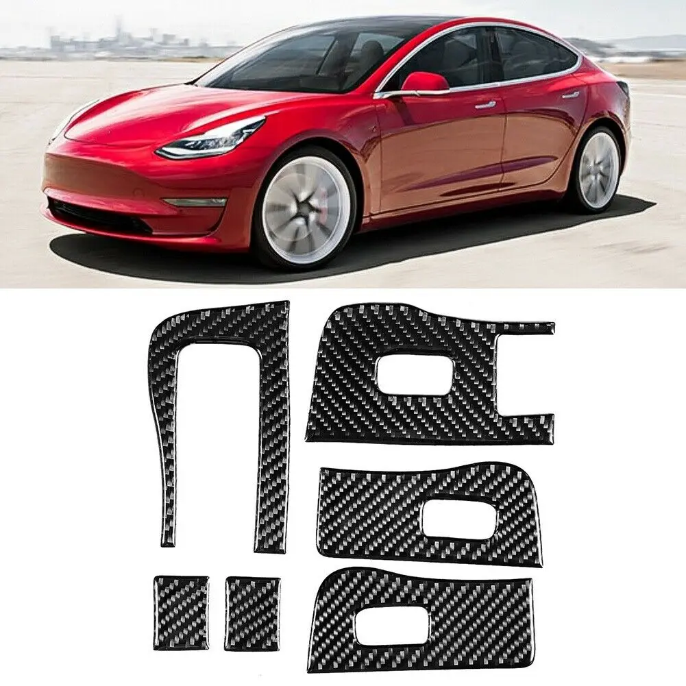 6pcs/set For Tesla Model 3 Window Lift Switch Panel Sticker Overlay Decal Carbon Fiber Elegant high-end design
6pcs/set For Tesla Model 3 Window Lift Switch Panel Sticker Overlay Decal Carbon Fiber Elegant high-end design