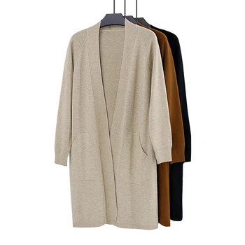 Women's 2019 Autumn New Overcoat Outwear Sweater Coats Solid Color Mid-long Knitting Sweater Cardigan Casual Female
Women's 2019 Autumn New Overcoat Outwear Sweater Coats Solid Color Mid-long Knitting Sweater Cardigan Casual Female