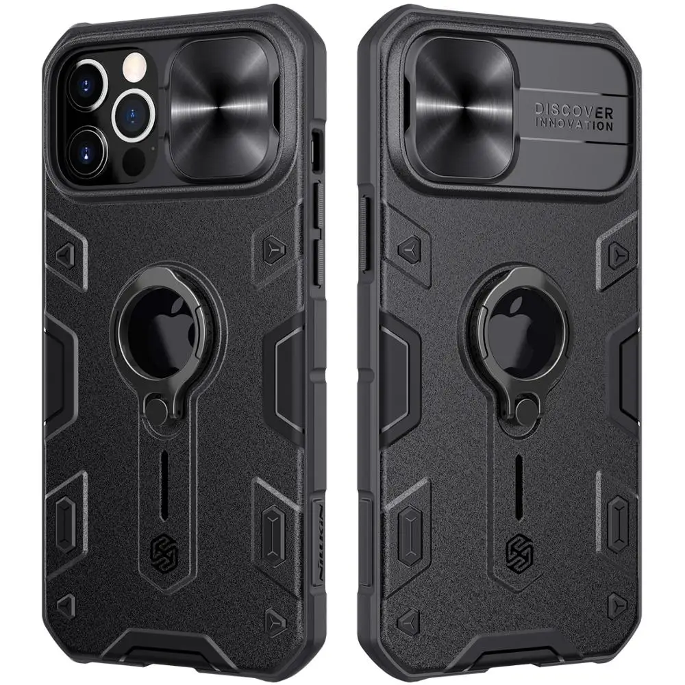 NILLKIN для iPhone 12 Pro Max чехол Mini с кольцом и подставкой Защитная крышка камеры|Бамперы|