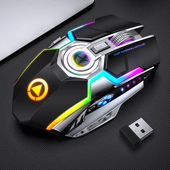 Rechargeable Wireless Gaming Mouse Silent Ergonomic 7 Buttons RGB Backlit 1600 DPI Mouse for Laptop Computer Professional Gamer
Rechargeable Wireless Gaming Mouse Silent Ergonomic 7 Buttons RGB Backlit 1600 DPI Mouse for Laptop Computer Professional Gamer