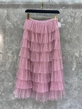 2020 Spring and Summer New Women's Small Wave Point Layer Ruffles Lace Stitching Decorations All-match Skirt 615
2020 Spring and Summer New Women's Small Wave Point Layer Ruffles Lace Stitching Decorations All-match Skirt 615