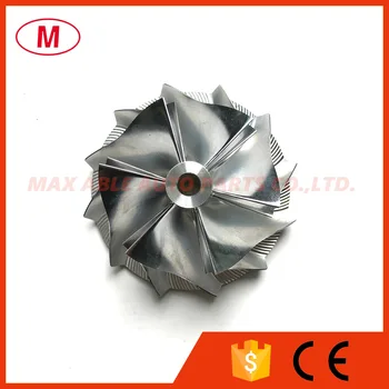 RHF5H 43.26/56.00mm 6+6 blades Performance Turbo Billet compressor wheel/Aluminum 2618/Milling wheel for EJ25G/E VF38/VF40/VF54
RHF5H 43.26/56.00mm 6+6 blades Performance Turbo Billet compressor wheel/Aluminum 2618/Milling wheel for EJ25G/E VF38/VF40/VF54