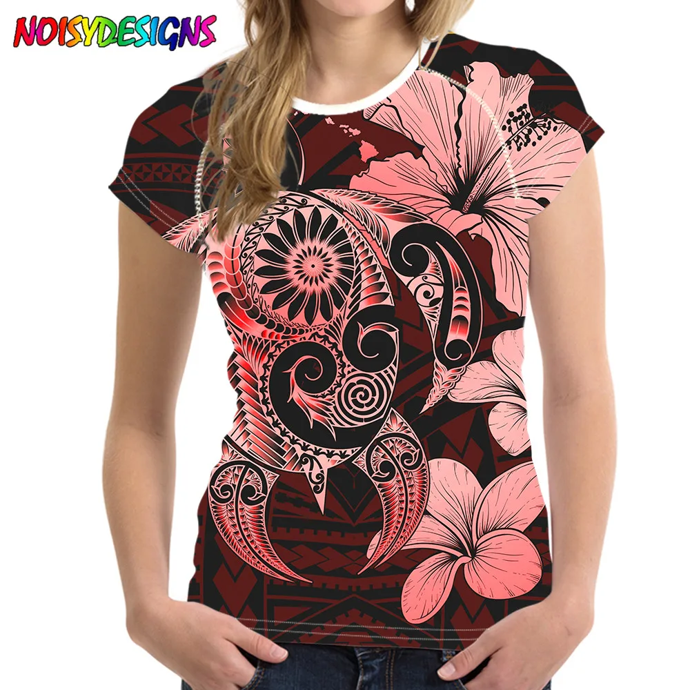 NOISYDESIGNS 2021 Camiseta T-shirt Top Polynesian Hibiscus Turtle Printed T Shirt Women Tshirt Short Sleeve Female Wholesale
NOISYDESIGNS 2021 Camiseta T-shirt Top Polynesian Hibiscus Turtle Printed T Shirt Women Tshirt Short Sleeve Female Wholesale