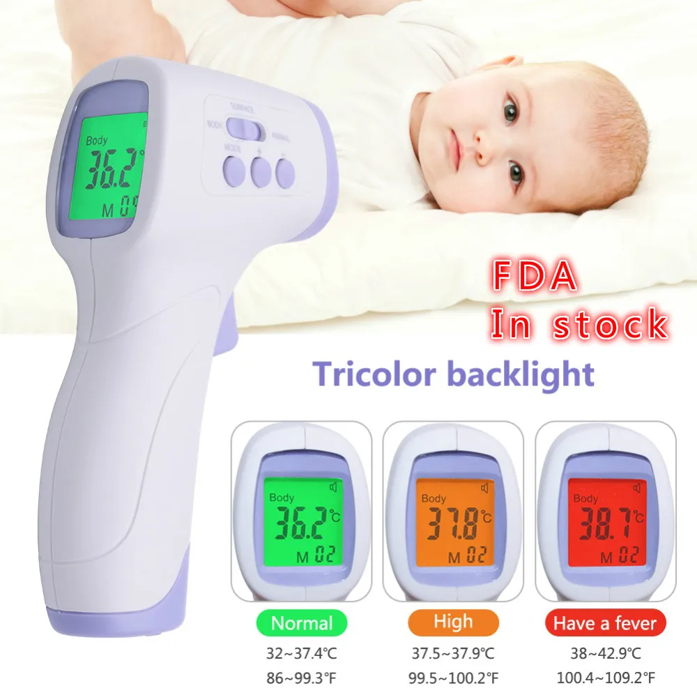 FDA Non-Contact IR Laser Digital Thermometer Infrared Thermometer Humans and Animals Thermometers BABY Termometro Digital Febre
FDA Non-Contact IR Laser Digital Thermometer Infrared Thermometer Humans and Animals Thermometers BABY Termometro Digital Febre