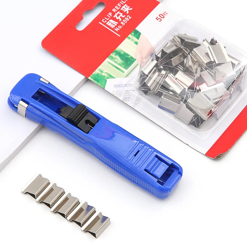 Push Clip Device Portable Handheld Paper Fast Clam Clip Dispenser Metal Refill Clips for School Office Student ND998
Push Clip Device Portable Handheld Paper Fast Clam Clip Dispenser Metal Refill Clips for School Office Student ND998