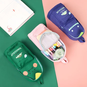 1 pcs Creative Cartoon Dinosaur Pencil Case Cute High Capacity Schoolbag Shape Pencil Bag Back To School Gift Kawaii Stationery
1 pcs Creative Cartoon Dinosaur Pencil Case Cute High Capacity Schoolbag Shape Pencil Bag Back To School Gift Kawaii Stationery