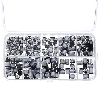 200 pcs 10 Values SMD Electrolytic Capacitor Assorted Kit 10V-50V 1uF-470uF With Storage Box
200 pcs 10 Values SMD Electrolytic Capacitor Assorted Kit 10V-50V 1uF-470uF With Storage Box