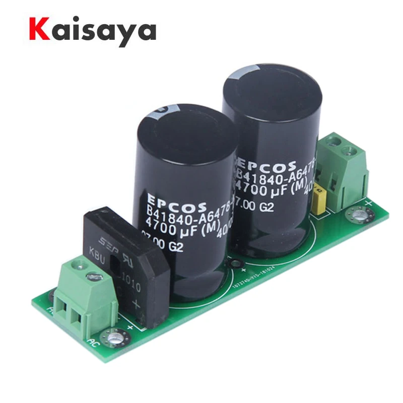 AC to DC 4700uf 50V X 2 Single Bridge Rectifier Filter Power Supply Assembled Board For HiFi Amplifier G5-004
AC to DC 4700uf 50V X 2 Single Bridge Rectifier Filter Power Supply Assembled Board For HiFi Amplifier G5-004