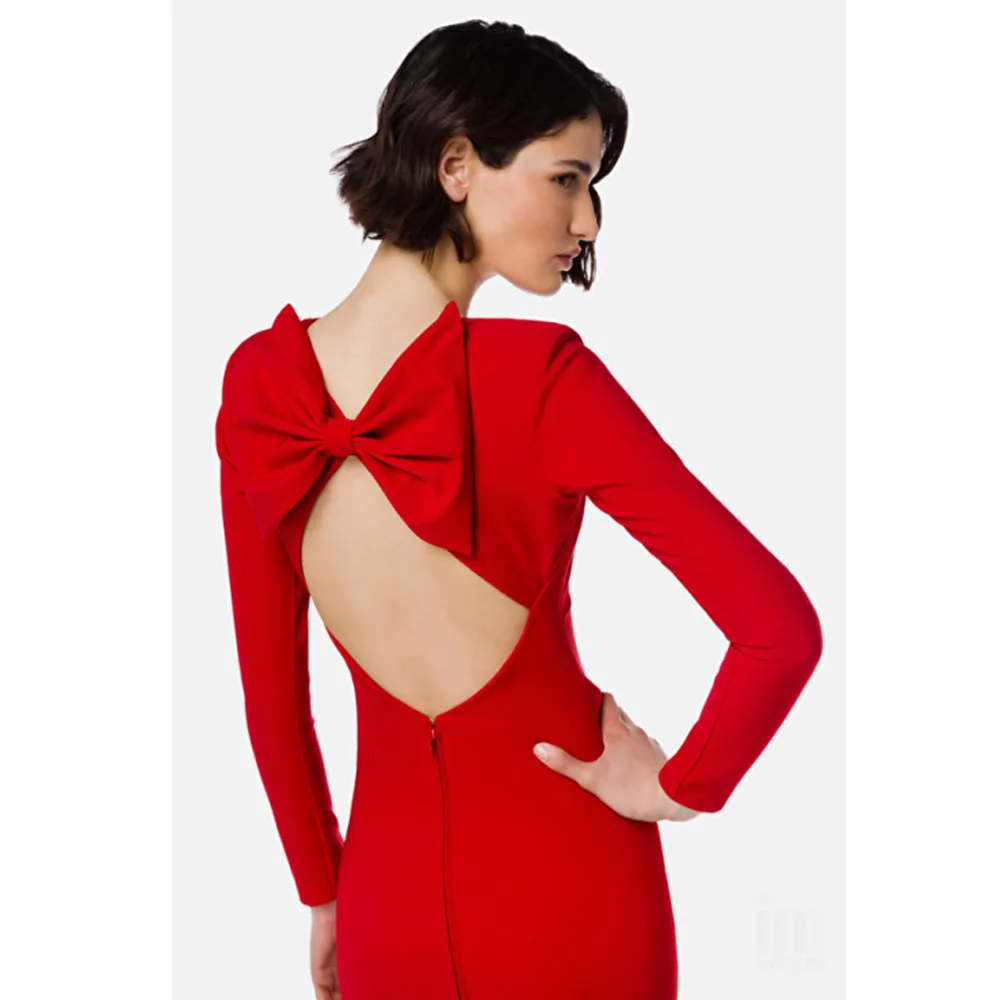 Women Sexy Backless Designer Bow Long Sleeve Red Bandage Dress 2021 Ladies High Street Elegant Midi Bodycon Party Dress
Women Sexy Backless Designer Bow Long Sleeve Red Bandage Dress 2021 Ladies High Street Elegant Midi Bodycon Party Dress