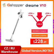 Dreame v10 boreas aspirador de pó xiaomi mijia portátil portátil sem fio atualização v9 v9p coletar pêlos para animais estimação casa(China)