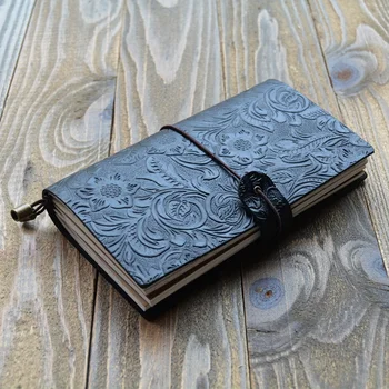 Black Full Grain Leather Refillable Travel Diary Notebook Diary Embossed Pattern Daily Notepad Cover with Elastic Strap Gift
Black Full Grain Leather Refillable Travel Diary Notebook Diary Embossed Pattern Daily Notepad Cover with Elastic Strap Gift