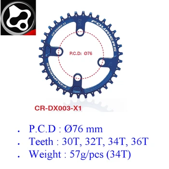 FOURIERS AL7075-T651 full CNC made bicycle chain-rings 76mm 28/30/32/34/36/38T For S R A M XX1 system
FOURIERS AL7075-T651 full CNC made bicycle chain-rings 76mm 28/30/32/34/36/38T For S R A M XX1 system