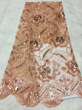Peach Color Sequined Embroidered Mesh Tulle Lace Fabric New Design Evening Dresses Net Fabrics French With Beads 5Yards YYZ0089
Peach Color Sequined Embroidered Mesh Tulle Lace Fabric New Design Evening Dresses Net Fabrics French With Beads 5Yards YYZ0089
