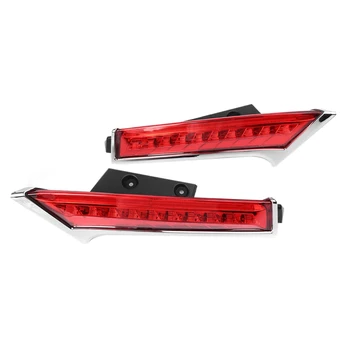 for Nissan Rogue X-Trail 2014-2019 Car LED Rear Window Pillar Light Brake Light Taillight Lamp with Turn Signal Features