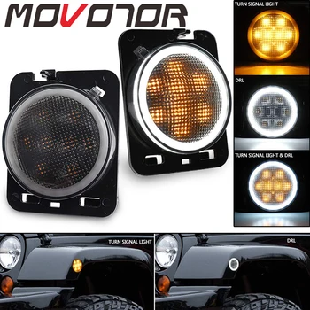 White Halo LED Amber Yellow Front Fender Side Marker Light Assembly with Smoke Lens for Jeep JK Willy
White Halo LED Amber Yellow Front Fender Side Marker Light Assembly with Smoke Lens for Jeep JK Willy