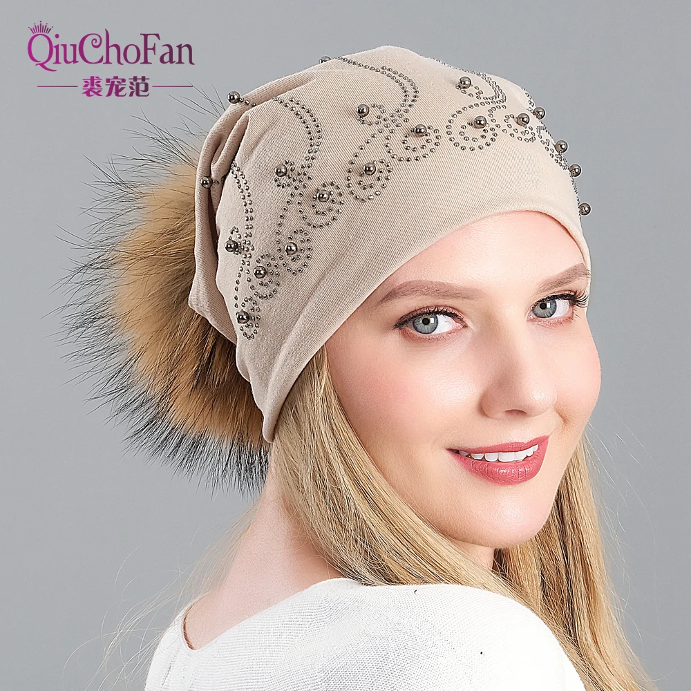 Pearl Natural Raccoon Fur Women's Winter Hats Girls Knitted Wool Rabbit Caps Female Headgear Pompon Skullies Beanies
Pearl Natural Raccoon Fur Women's Winter Hats Girls Knitted Wool Rabbit Caps Female Headgear Pompon Skullies Beanies