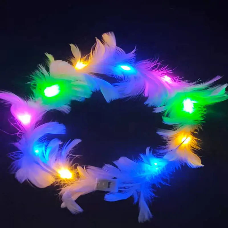 Women Girls Glow Up LED Light up Feather Flower Garland Headband Hawaii Beach Party Wreath Luminous Wedding Christmas navidad
Women Girls Glow Up LED Light up Feather Flower Garland Headband Hawaii Beach Party Wreath Luminous Wedding Christmas navidad