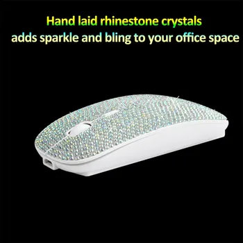 1600 Adjustable DPI Mini Mouse Dazzling Rechargeable 2.4G Wireless Mouse Covered With Rhinestone Christmas Bling Crystal Gift
1600 Adjustable DPI Mini Mouse Dazzling Rechargeable 2.4G Wireless Mouse Covered With Rhinestone Christmas Bling Crystal Gift