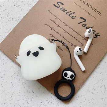 Stylish Cute 3D Ghost Silicone bluetooth Wireless Earphone Case For Apple AirPods 1 2 Protect Cover Skull Pattern Finger Ring
Stylish Cute 3D Ghost Silicone bluetooth Wireless Earphone Case For Apple AirPods 1 2 Protect Cover Skull Pattern Finger Ring
